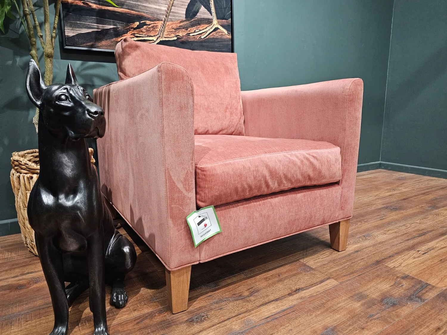 Izzy armchair in berry Brushstroke 3