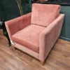 Izzy armchair in berry Brushstroke 5