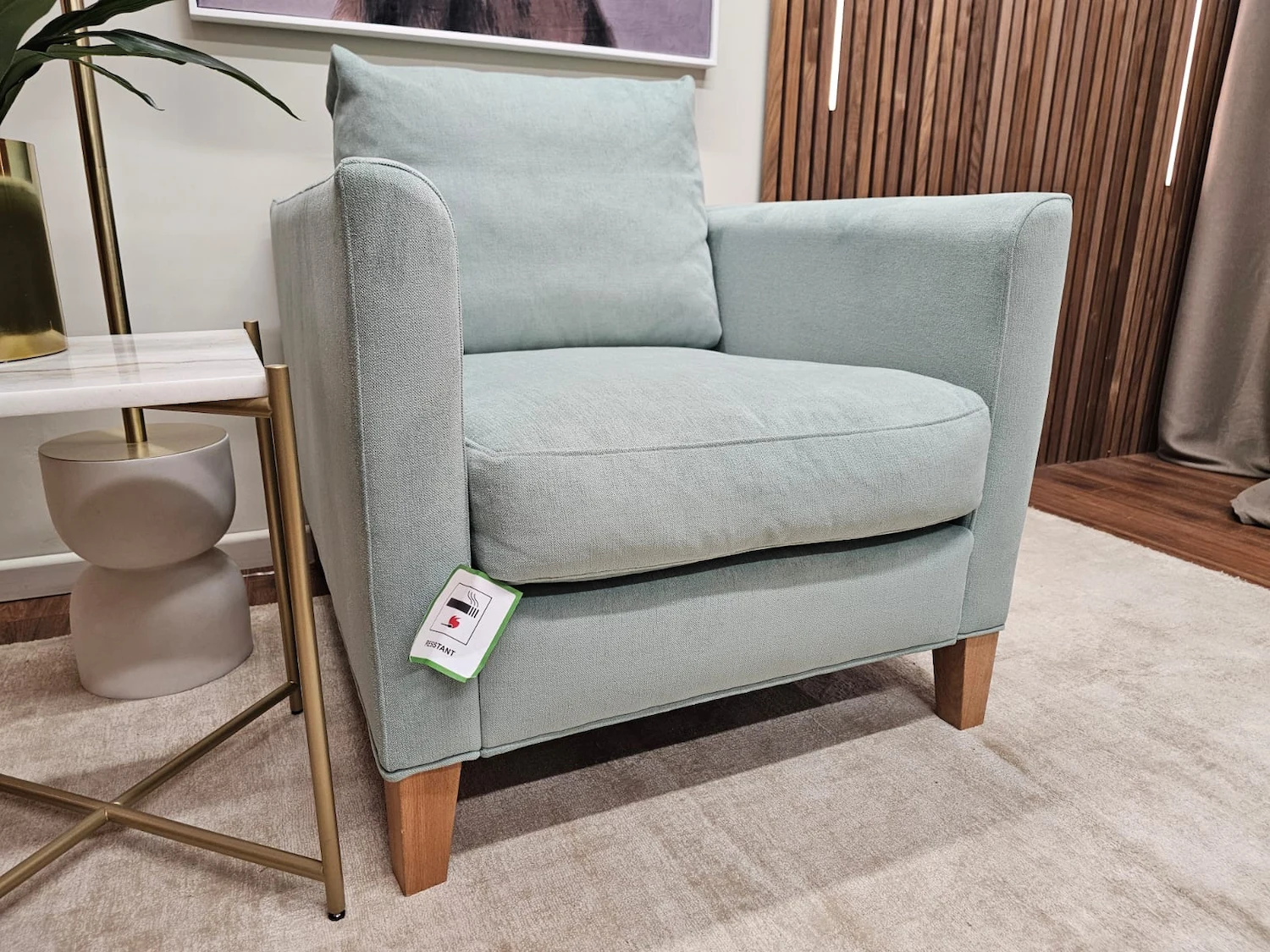 Izzy armchair in seafoam 3