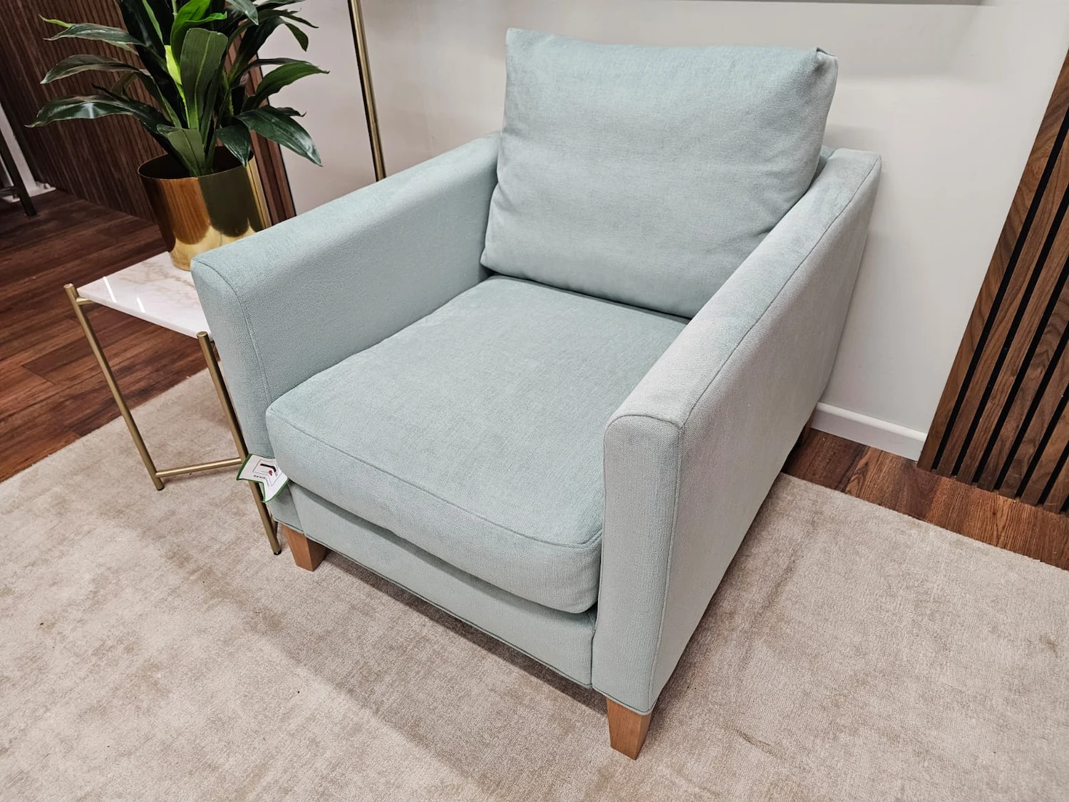 Izzy armchair in seafoam 4