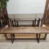 Glass Top Table with 2x Benches 1