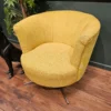 Orla Kiely lily swivel chair in yellow monogram 5