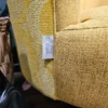 Orla Kiely lily swivel chair in yellow monogram 7