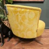 Orla Kiely lily swivel chair in yellow monogram 8