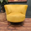 Orla Kiely lily swivel chair in yellowmini spot 2
