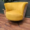 Orla Kiely lily swivel chair in yellowmini spot 3