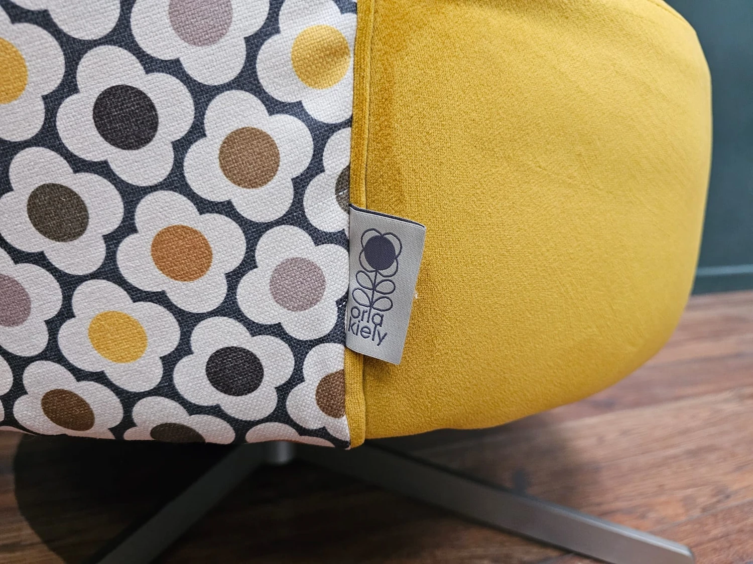 Orla Kiely lily swivel chair in yellowmini spot 6