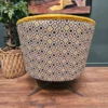 Orla Kiely lily swivel chair in yellowmini spot 9