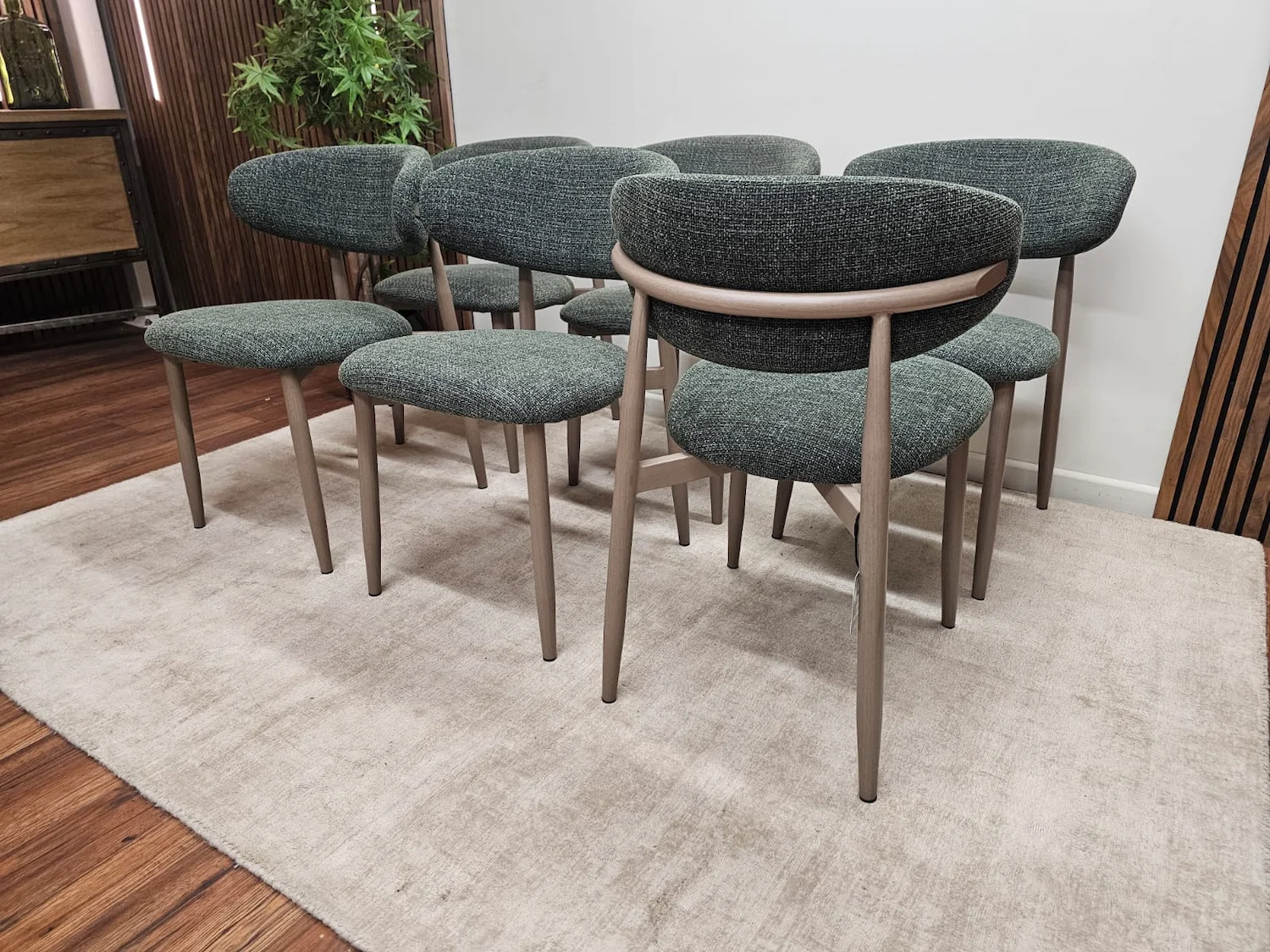 6x Aimar Open End Dining Chairs In Forest