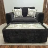 Barker and stonehouse bosham loveseat and patterned top glass coffee table in brown fabric