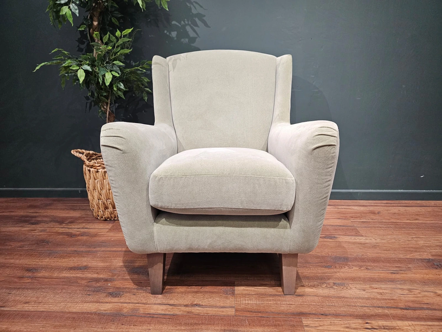 Felix Retro Modern Armchair In Sage