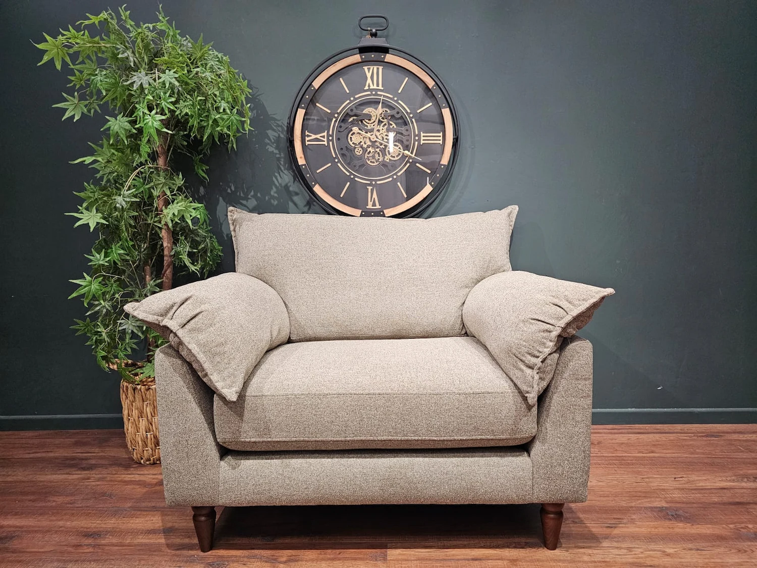 Fleming Loveseat in forest textured fabric