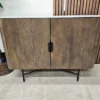 Furniture Village Aimar 2 Door Fluted Marble Sideboard
