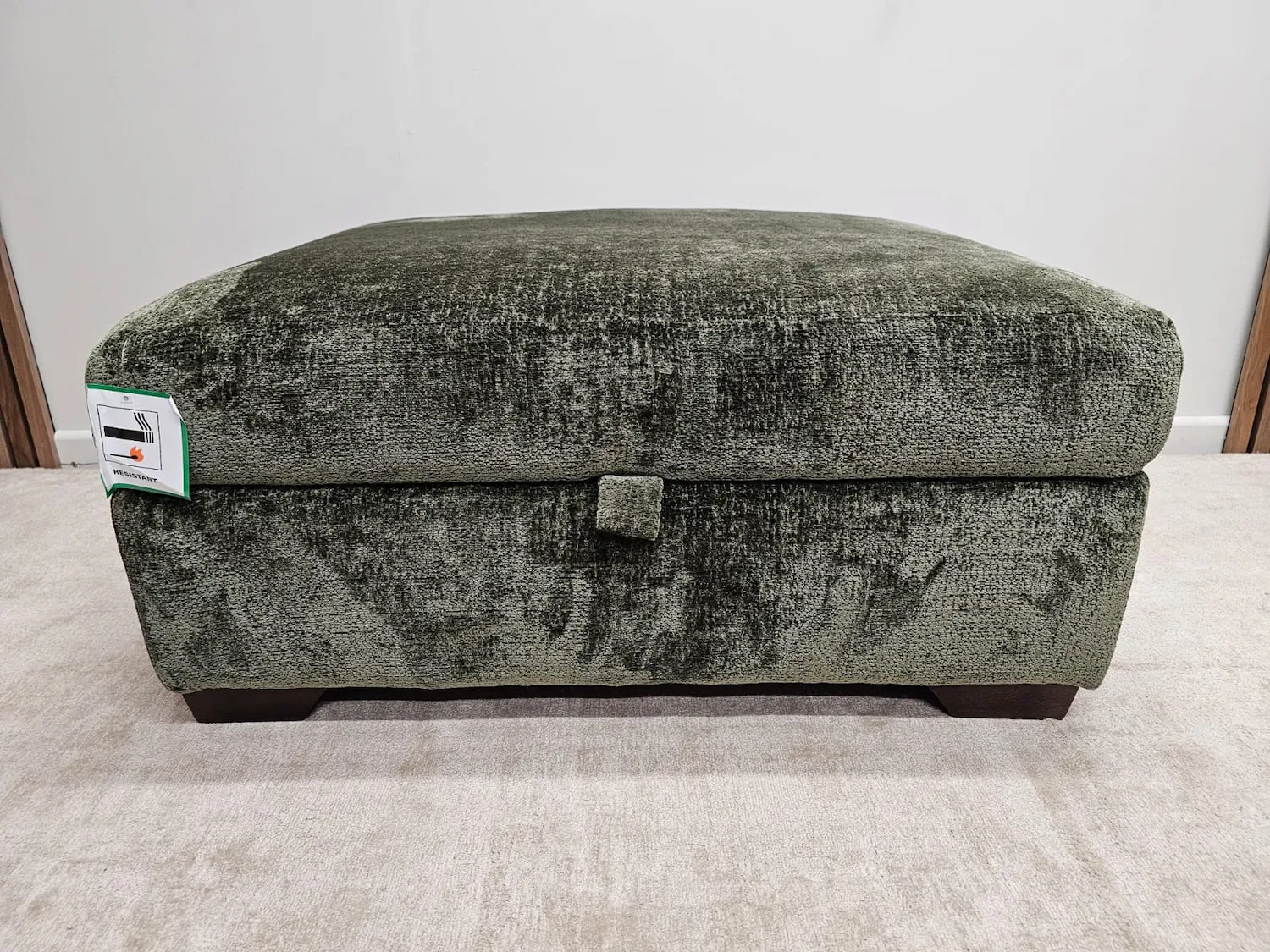 Grand Designs Dunstable Storage Footstool In Green