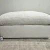 Loaf footstool in whipped cream chenille
