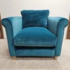 Loaf Weekender Armchair In Teal Clever Velvet
