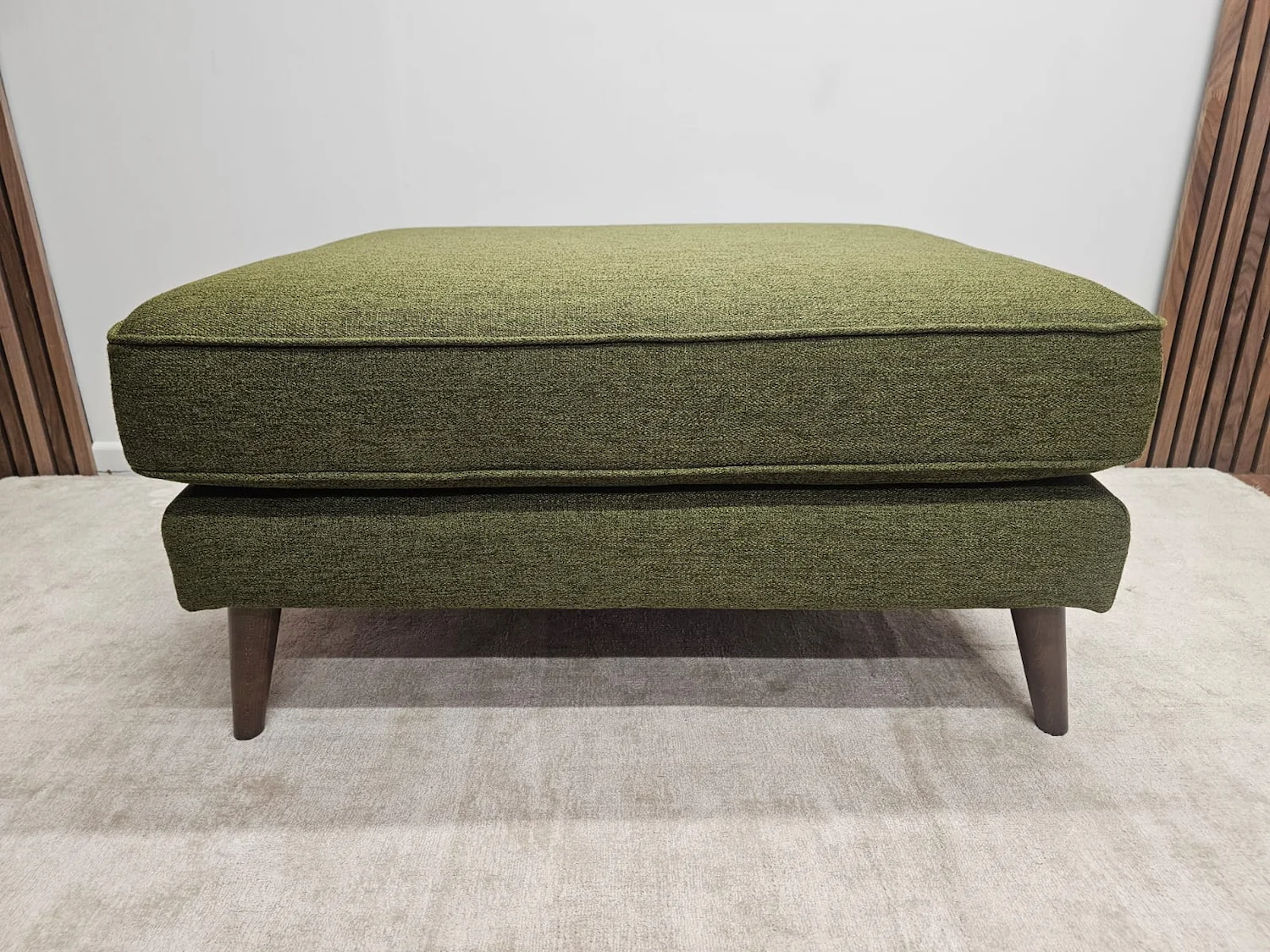 Orla Kiely Arklow Footstool in Olive Fabric