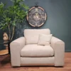 Perth retro modern loveseat in natural