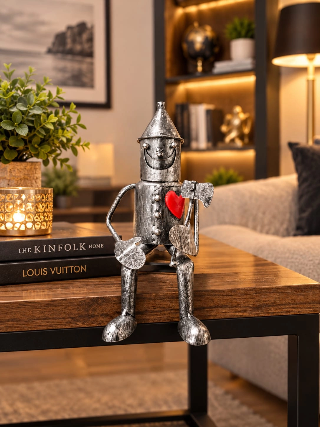 Small Sitting Tin Man