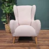 High Wingback Armchair In Pink