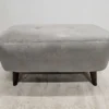 Lisbon Bench Footstool In Mushroom Velvet