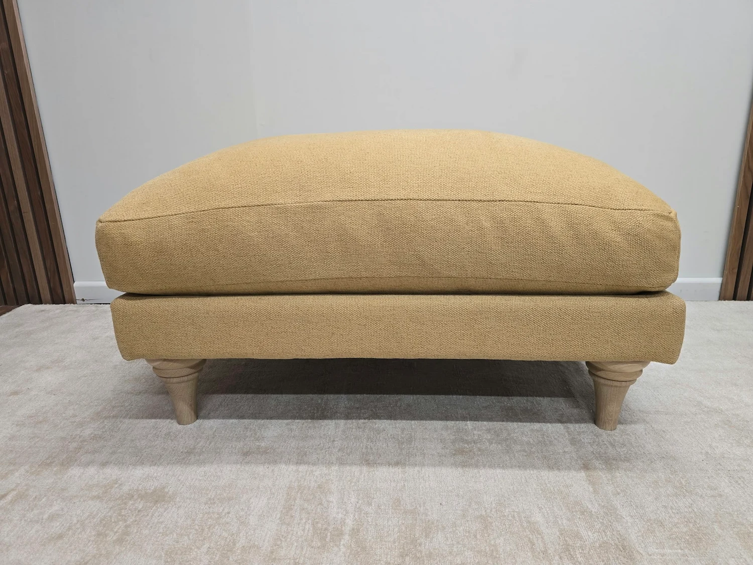Loaf Bagsie Footstool In Hit The Hay Slubby Cotton