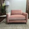 Loaf squishmiester loveseat in strawberry Clever velvet