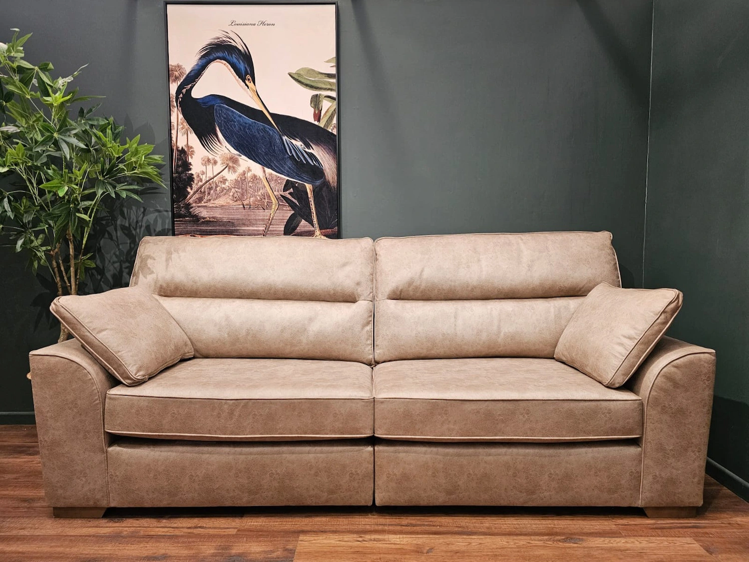 Next stamford high back 4 seater sofa in monza faux leather