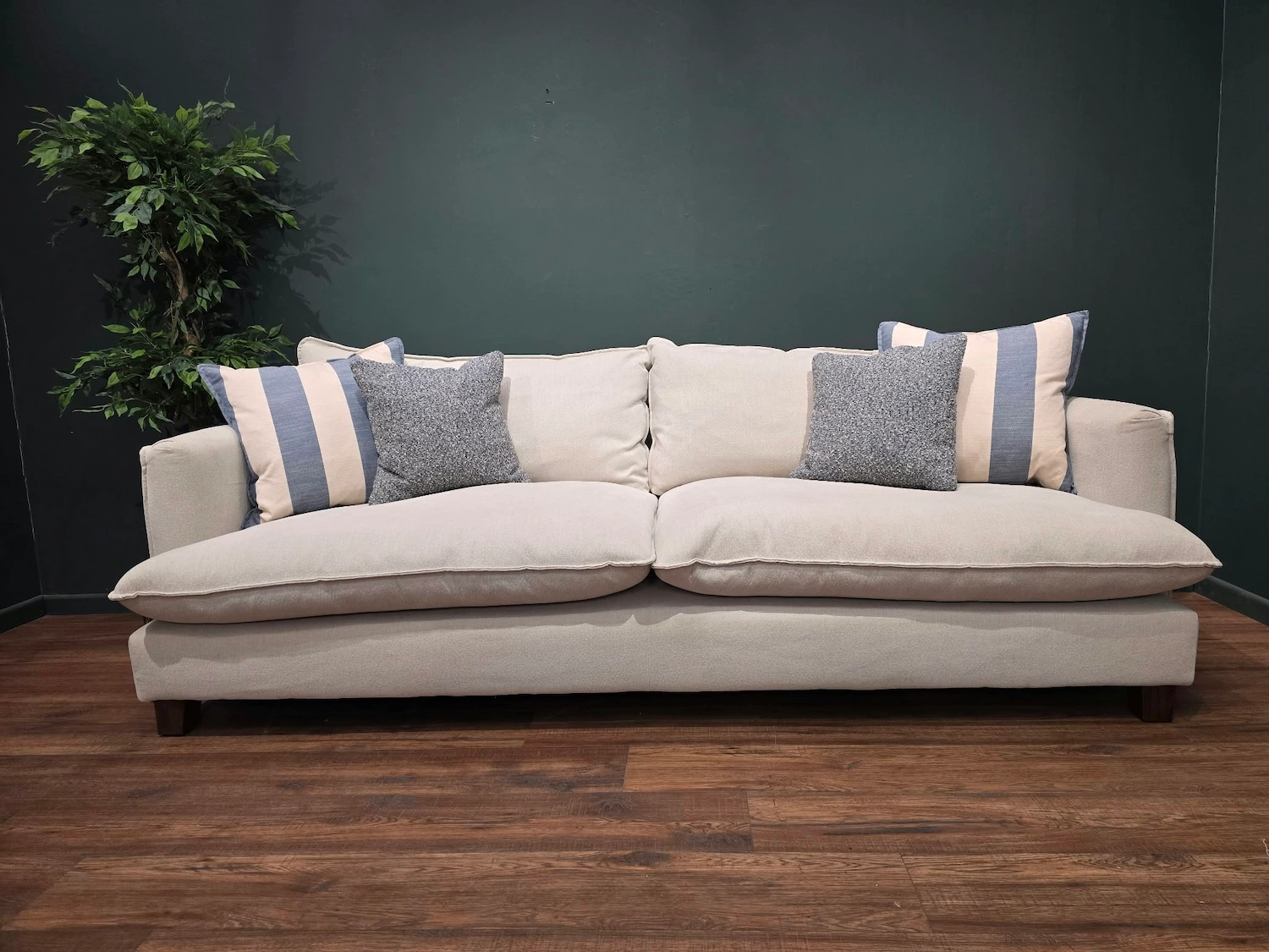 Vogue Williams Howth Extra Large Sofa In Sea Salt Linen Look
